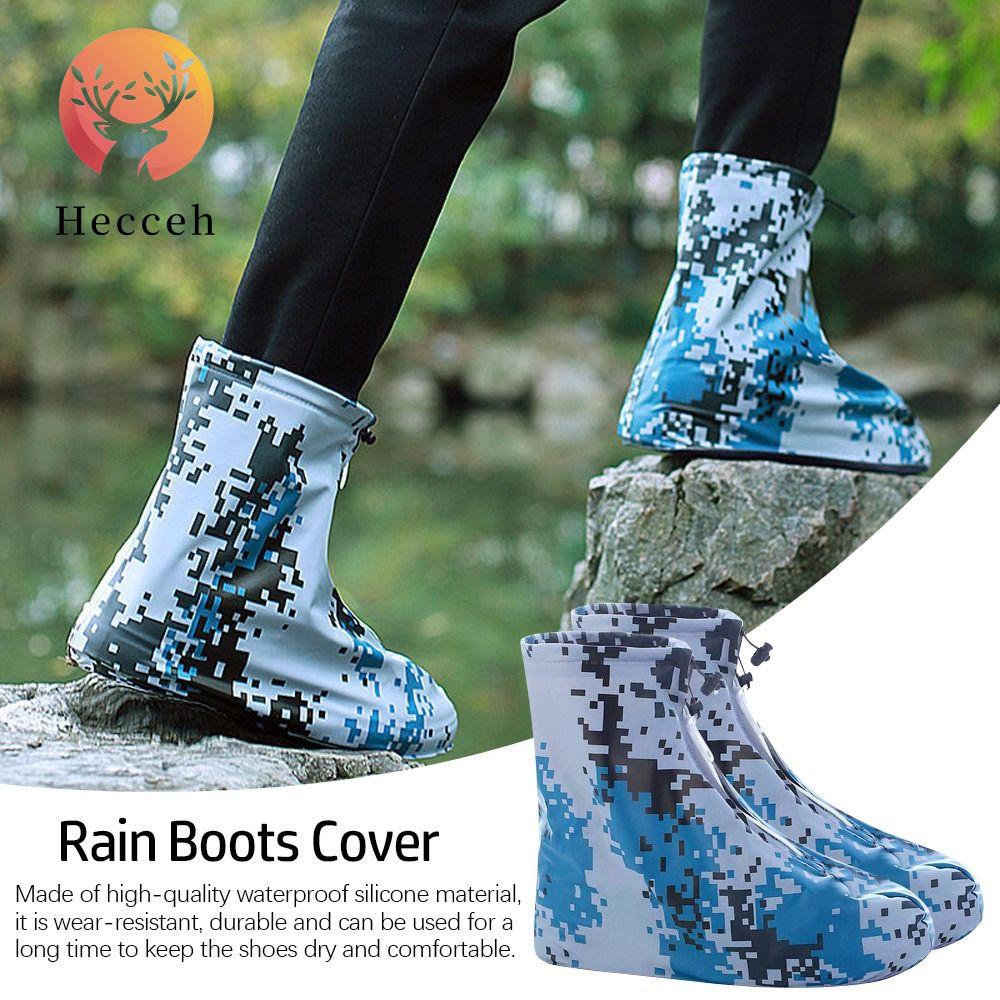 1 Cặp Vỏ Bọc Giày Đi Mưa Bằng Silicon Chất Lượng Cao Có Thể Tái Chế