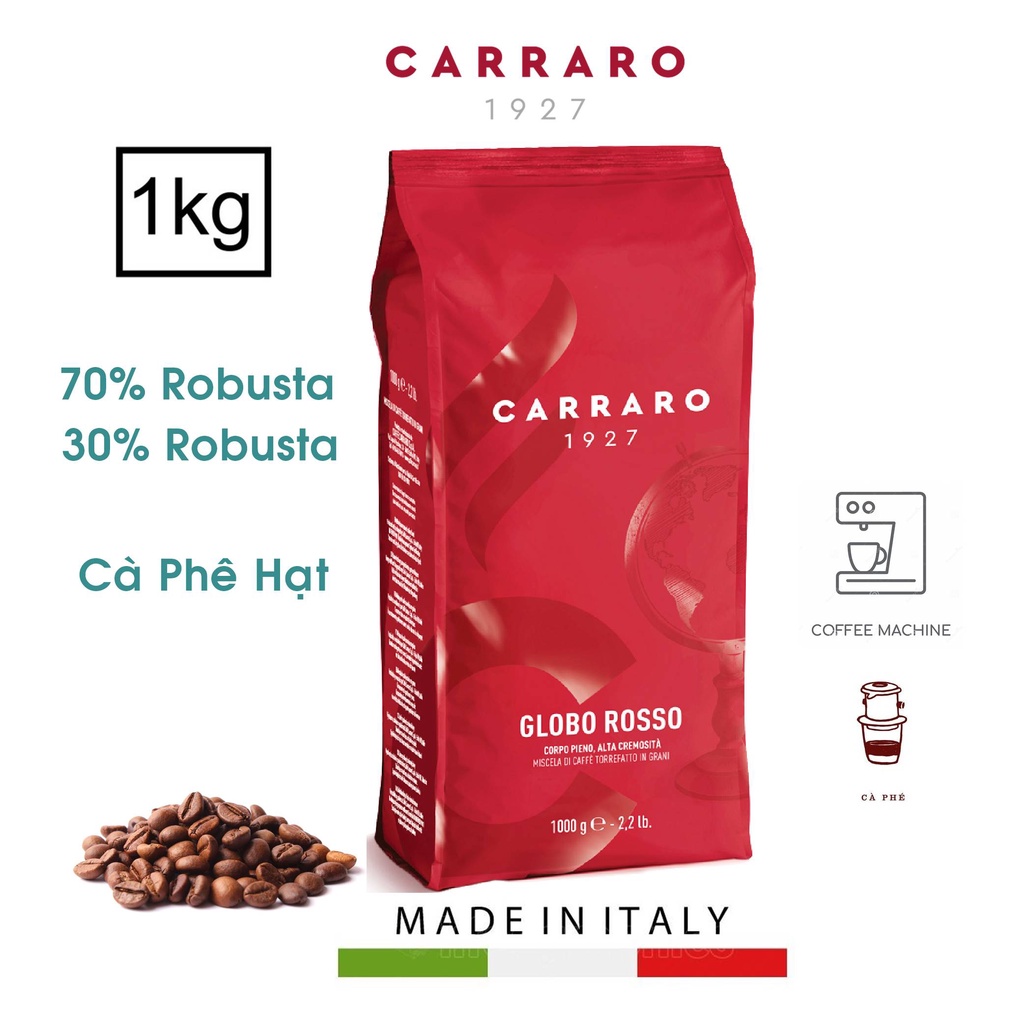 Cà Phê Hạt CARRARO  - Nhiều loại - Nhiều mùi vị