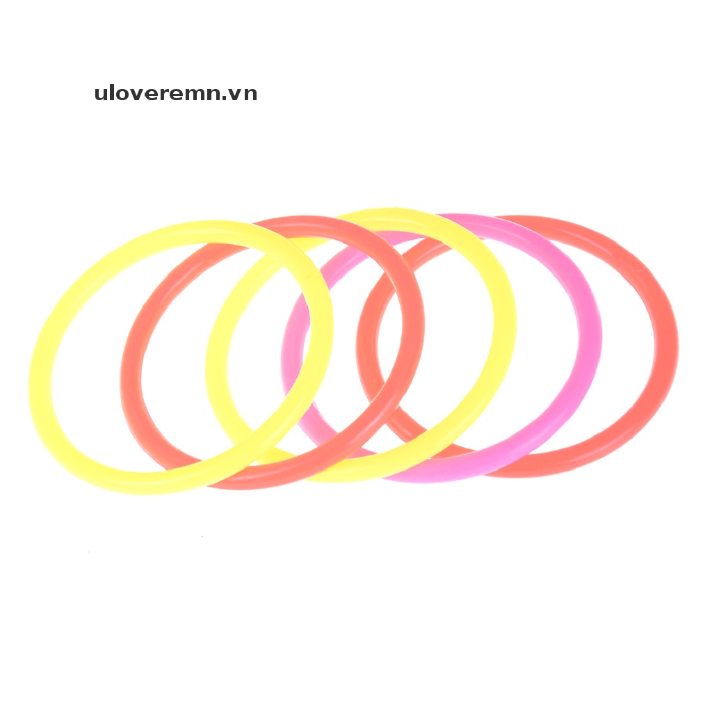 Set 5 Vòng Ném 8cm Bằng Nhựa Nhiều Màu Cho Bé