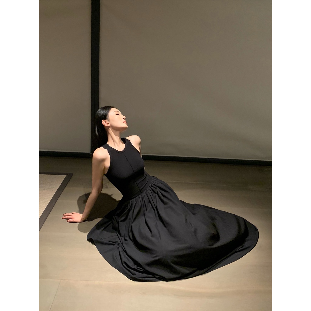 Đầm Dài Dáng Ôm Không Tay Hở Vai Thời Trang Mùa Hè 2022 Dành Cho Nữ