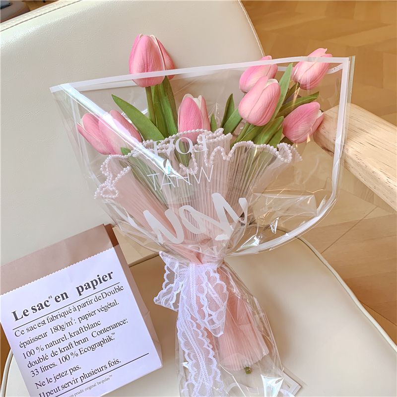 Bó Hoa Tulip Nhân Tạo Handmade Làm Quà Tặng Đám Cưới / Lễ Tình Nhân