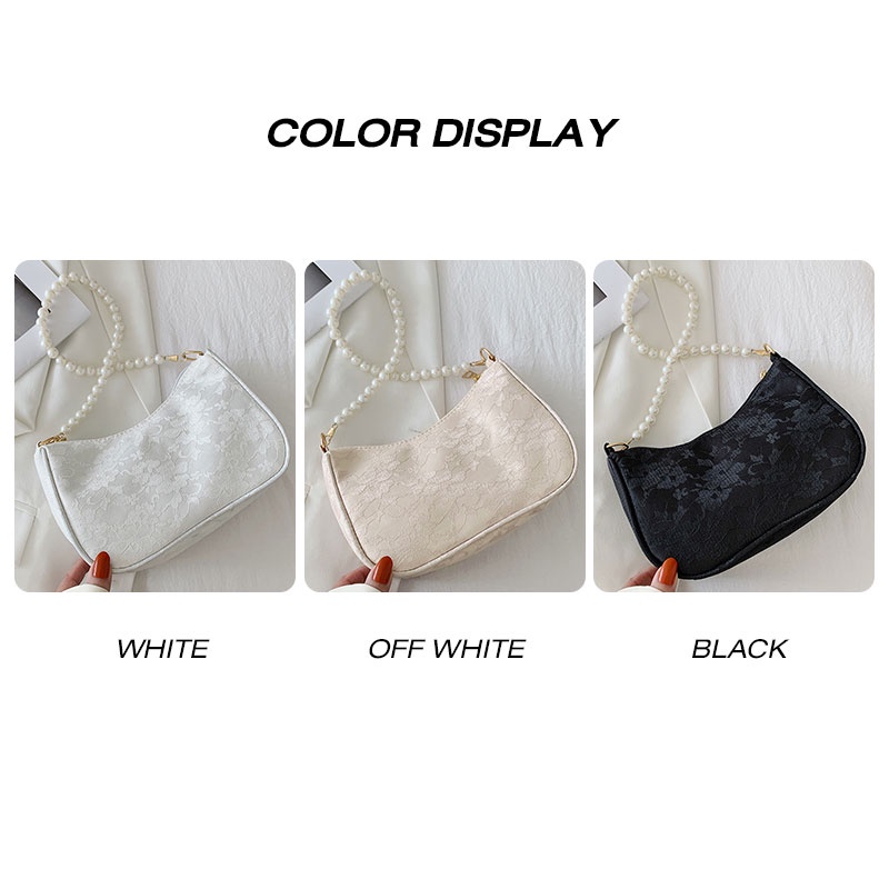 MISCHA Túi Xách Đeo Vai Phối Dây Đeo Sợi Xích Phong Cách retro Pháp Thời Trang Cho Nữ