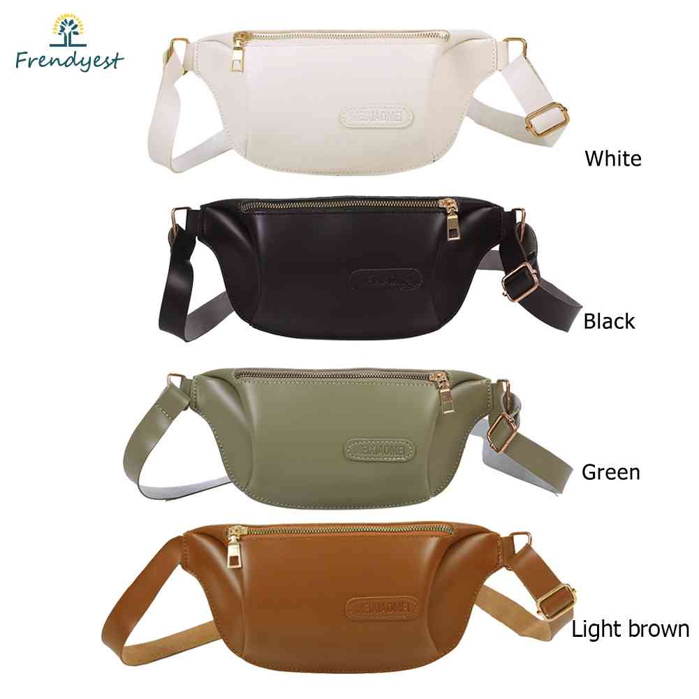 Túi Đeo Hông Bằng Da PU Màu Trơn Thời Trang Dành Cho Nữ