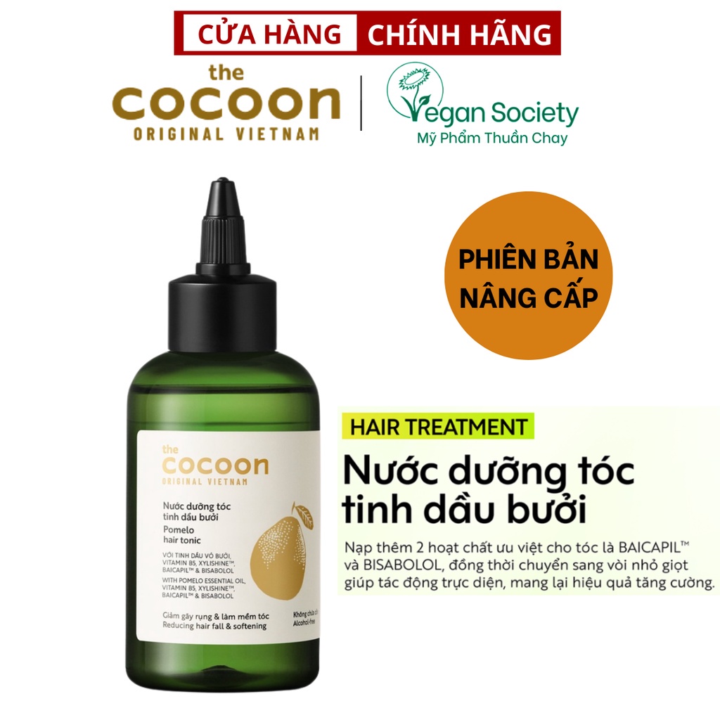 Combo Toner bí đao cân bằng da cocoon 140ml+Nước dưỡng tinh dầu xịt bưởi pomelo cocoon 140ml - Vegan Society