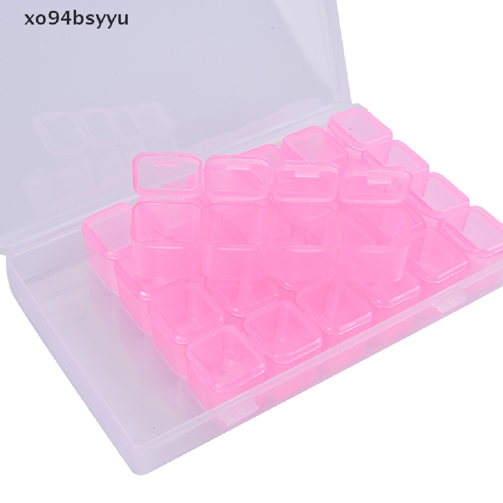 Hộp Nhựa 28 Ngăn Đựng Phụ Kiện Trang Trí Móng Tay Xo94Bsyu