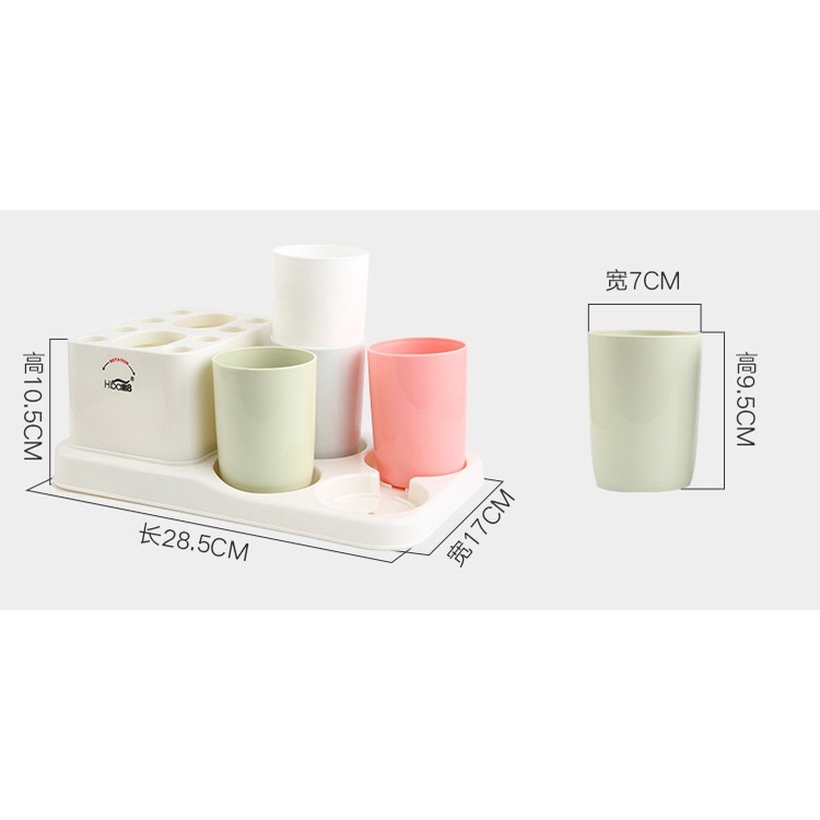 Giá Đỡ Bàn Chải Đánh Răng / Cốc Súc Miệng Tiện Dụng Cho Gia Đình