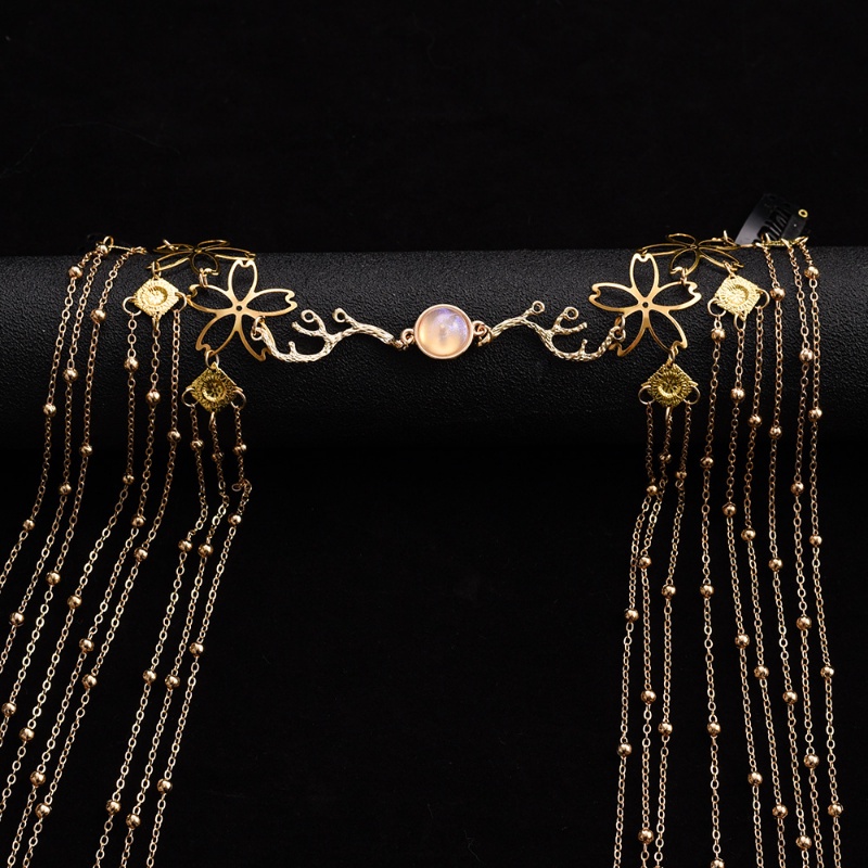 Cài Tóc Tua Rua Dáng Dài Đính Đá Pha Lê Lấp Lánh Phong Cách Retro