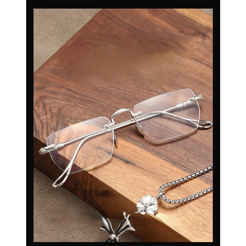 【-0°~-600°Mắt Kính Không Gọng Siêu Nhẹ Chống Tia Sáng Xanh Cho Nam Và Nữ