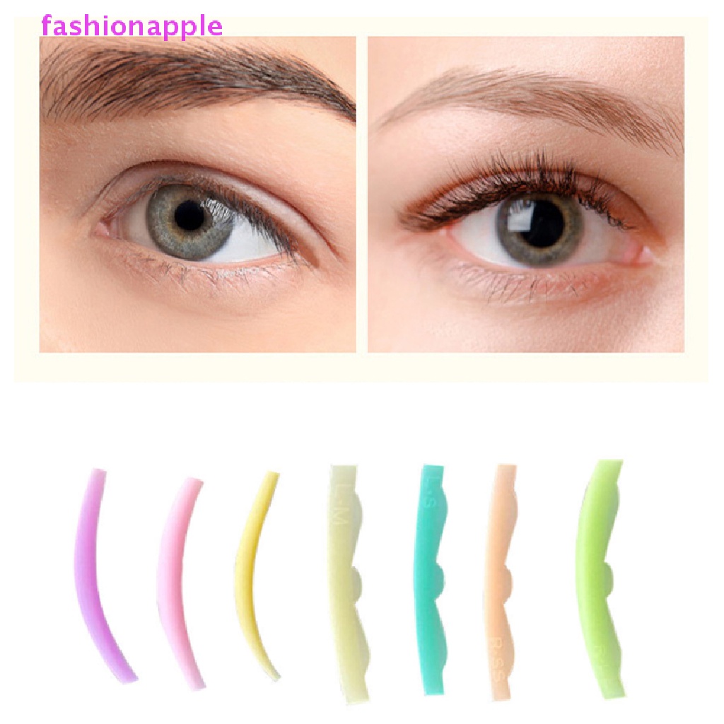 Bộ 8 Cặp Đệm Silicone Uốn Cong Lông Mi Tái Sử Dụng Linh Hoạt