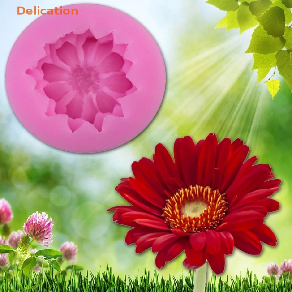 Khuôn Silicone Làm Bánh / Sô Cô La / Cupcake Hình Hoa Cúc DIY