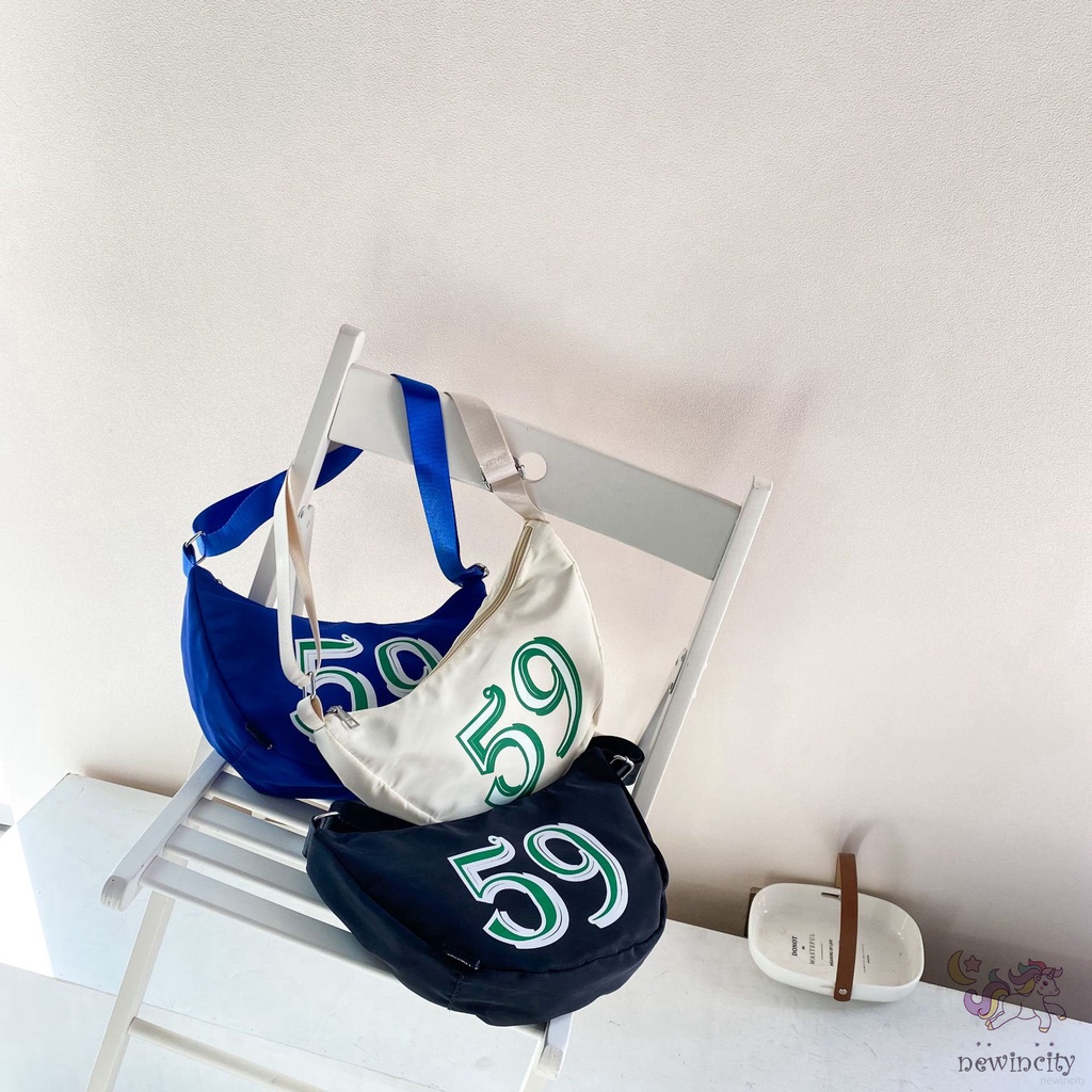 Túi Đeo Chéo Cỡ Lớn Siêu Nhẹ In Chữ Thời Trang Hàn Quốc Cho Bé