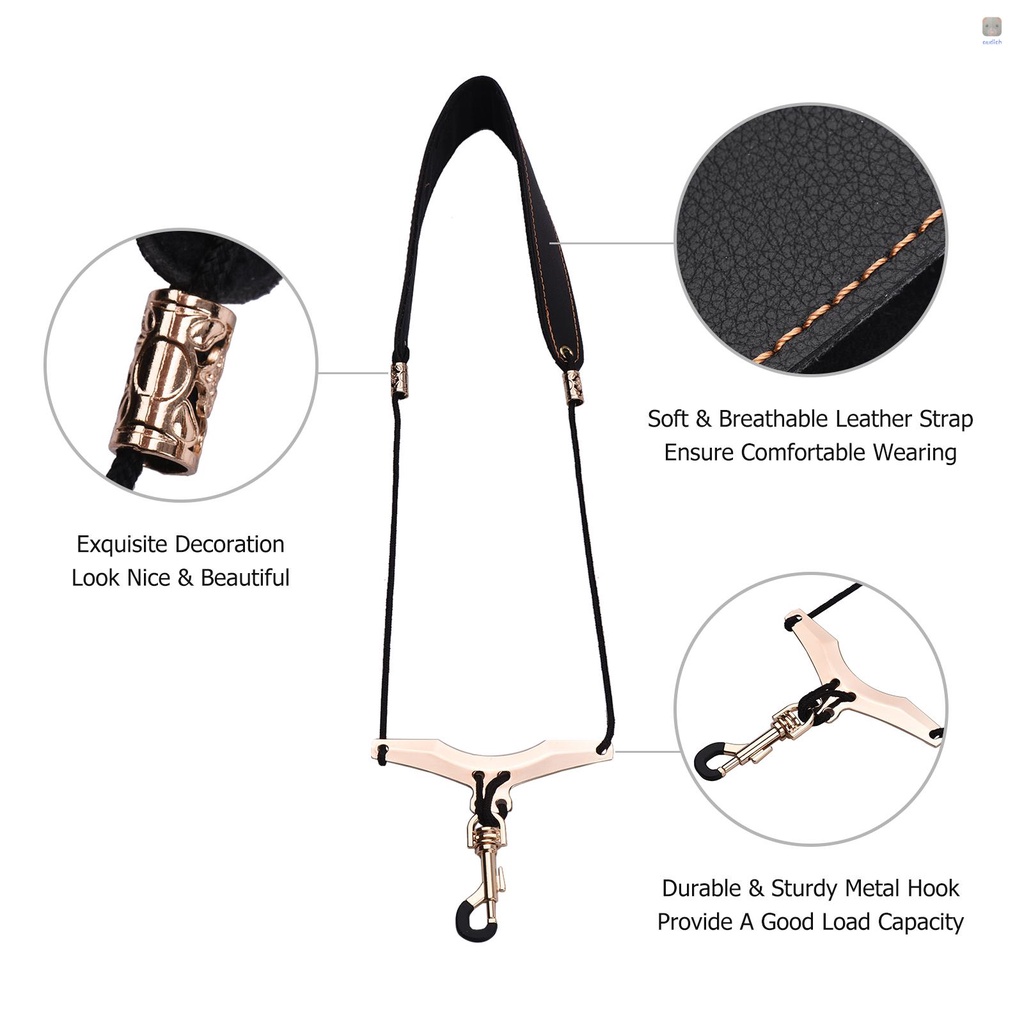 Dây Da Đeo Cổ Mềm Mại Có Thể Điều Chỉnh Cho Kèn Saxophone a2hovn