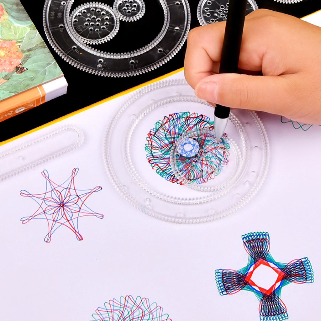 GO 22 Pieces Spirograph Drawing Set Creative Deluxe Drawing Kit VN