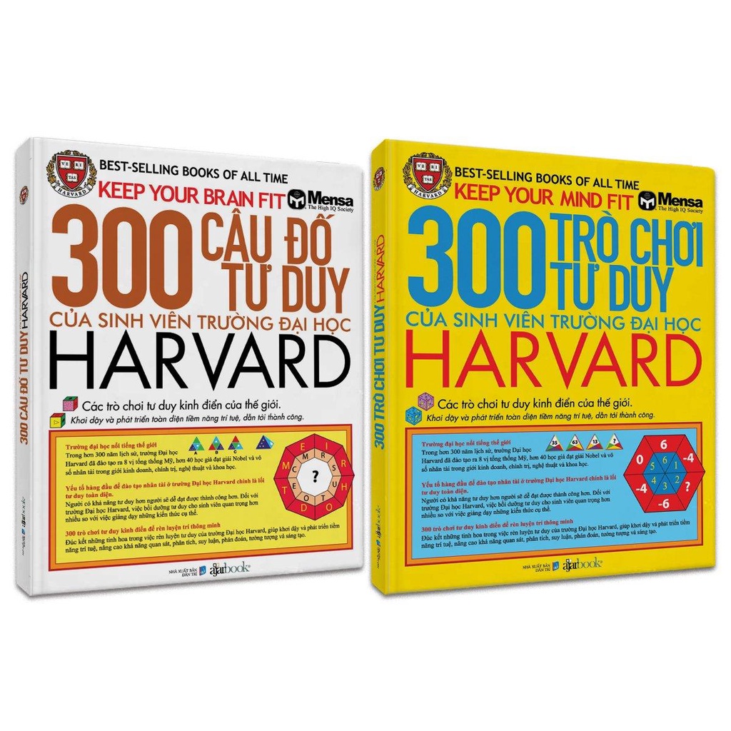 Sách -  300 Câu Đố và 300 Trò Chơi Tư Duy Của Sinh Viên Trường Đại Học Harvard