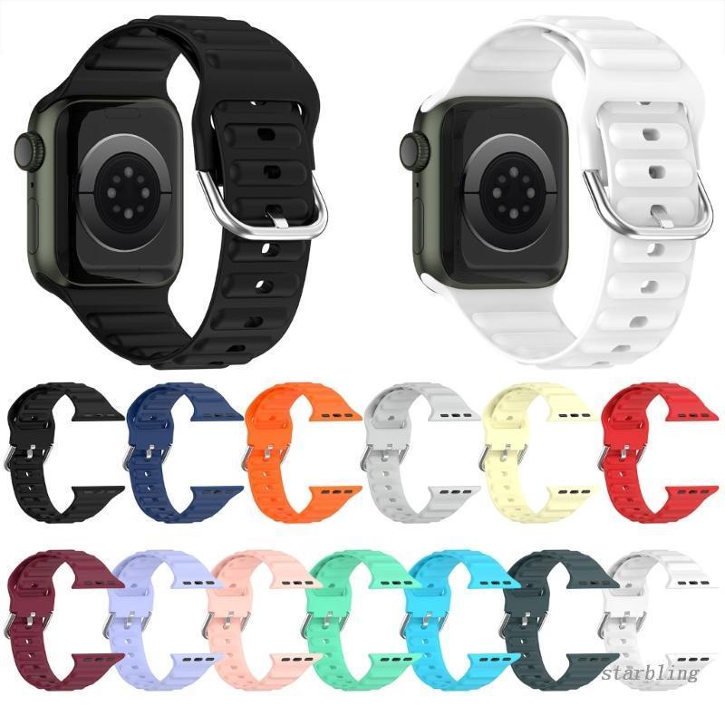 Dây Đeo Thay Thế Họa Tiết Ngôi Sao Cho Đồng Hồ iOS 12345678 Ống Dẫn Nước 38 / 40 / 41mm 42 / 44 / 45mm Chất Lượng