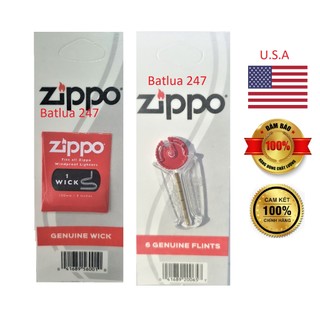Combo đá zippo + bấc zippo u.s.a