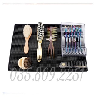 Tâm thảm cao su kê tông đơ, để dụng cụ cắt tóc cao cấp kích thước 45x30cm - sst0870