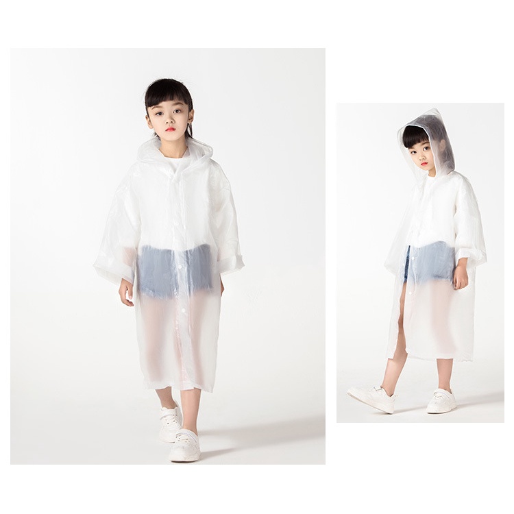 Áo mưa trẻ em chất liệu EVA siêu nhẹ chống thấm tốt gọn gàng tiện lợi nhiều màu sắc