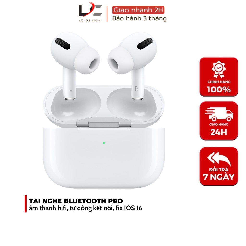 Tai nghe Bluetooth Pro TWS 5.0 Nhỏ Gọn Tiện Lợi Âm Thanh HIFI Định Vị Đổi Tên LC DESIGN
