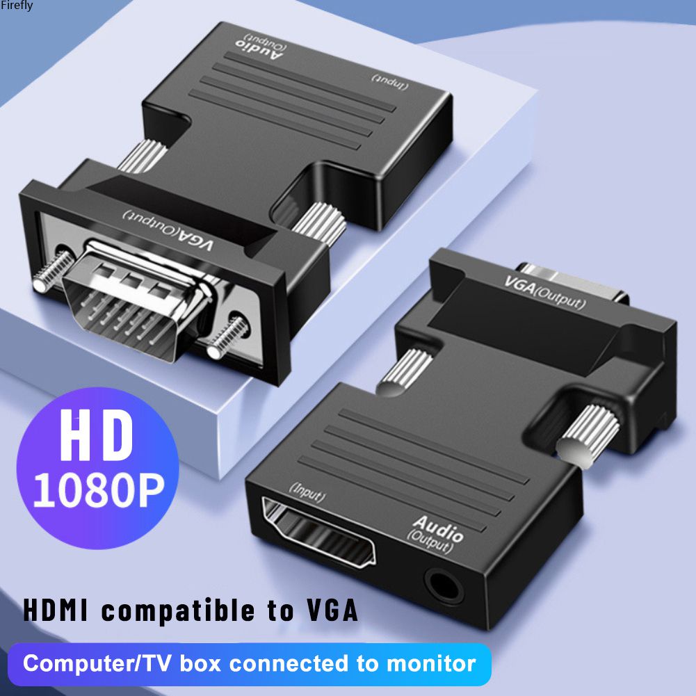 ALG Cáp Chuyển Đổi Vga Sang Hdmi Tương Thích Nhanh Hd 1080P Bộ Chuyển Đổi Hdmi Tương Thích Với Vga Cho Máy Tính Xách Tay Máy Tính Để Bàn Sang Tv Hd Bộ Chuyển Đổi Âm Thanh Video