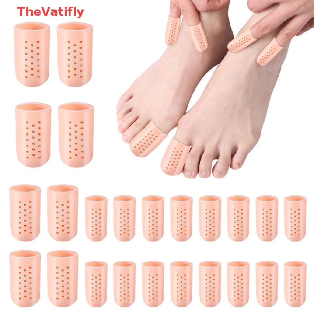 1 Cặp Ống Silicone Tách Ngón Chân Cái Bảo Vệ Ngón Chân
