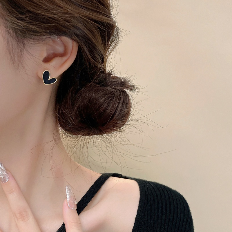 Bông Tai Mạ Bạc 925 Hình Trái Tim Thời Trang Phong Cách Mới 2023