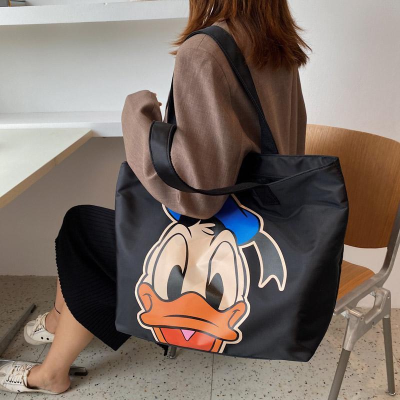 Túi Tote Đeo Vai / Xách Tay Bằng Vải Bạt Sức Chứa Lớn In Họa Tiết Hoạt Hình Mickey / Vịt Donald Thời Trang 20