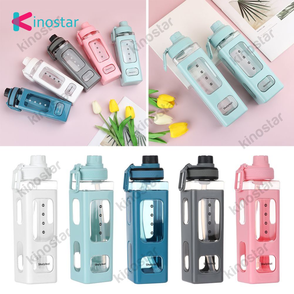 Cốc Nước Cho Trẻ Em 700Ml Cốc Nhựa Vuông Có Ống Hút Cốc Hai Lớp Thể Thao Ngoài Trời Cho Học Sinh Thời Trang Mùa Hè Phong Cách Hàn Quốc Màu Xanh Lá Cây 2023new.