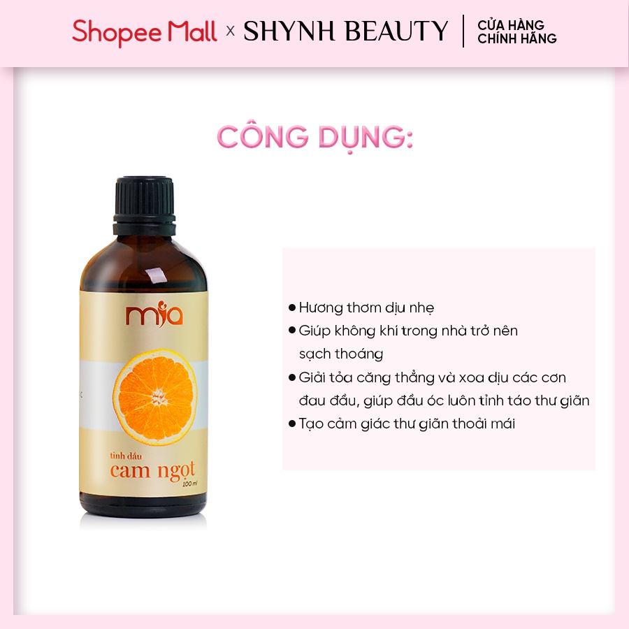 Tinh dầu cam ngọt Mía Organic 100ml