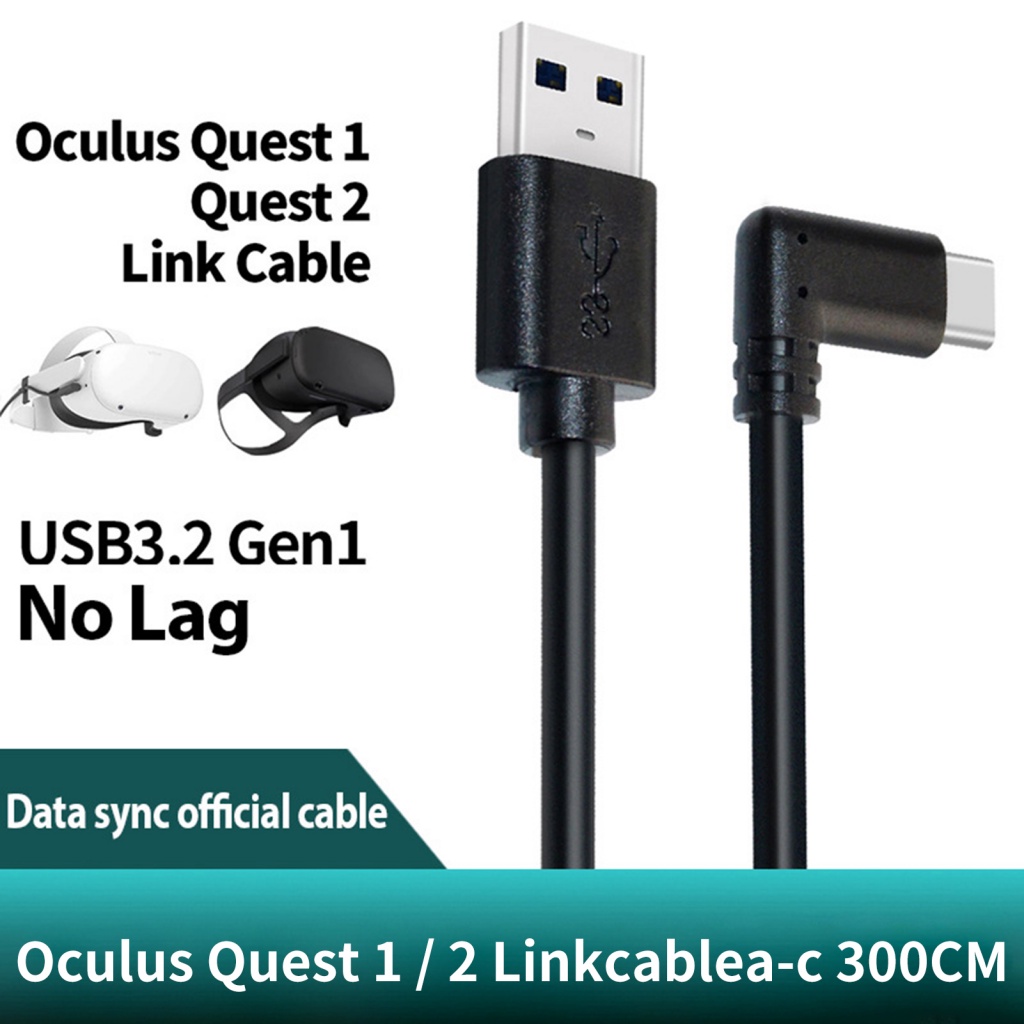 Dây cáp sạc nhanh LENOVO truyền dữ liệu đầu Usb 3.2 Gen1 90 độ linh hoạt thích hợp cho Oculus Quest2 VR Link