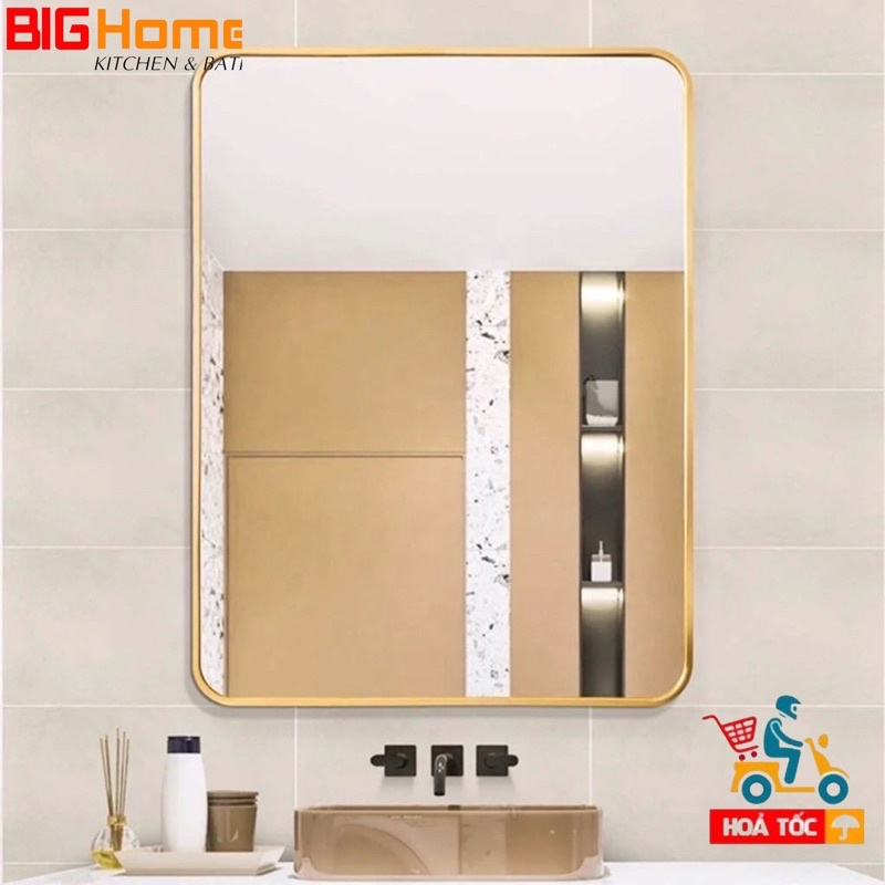 Gương Chữ Nhật Treo Tường Khung Viền Nhôm (Đủ Size) Cao Cấp 2 kiểu treo ngang và dọc đều được