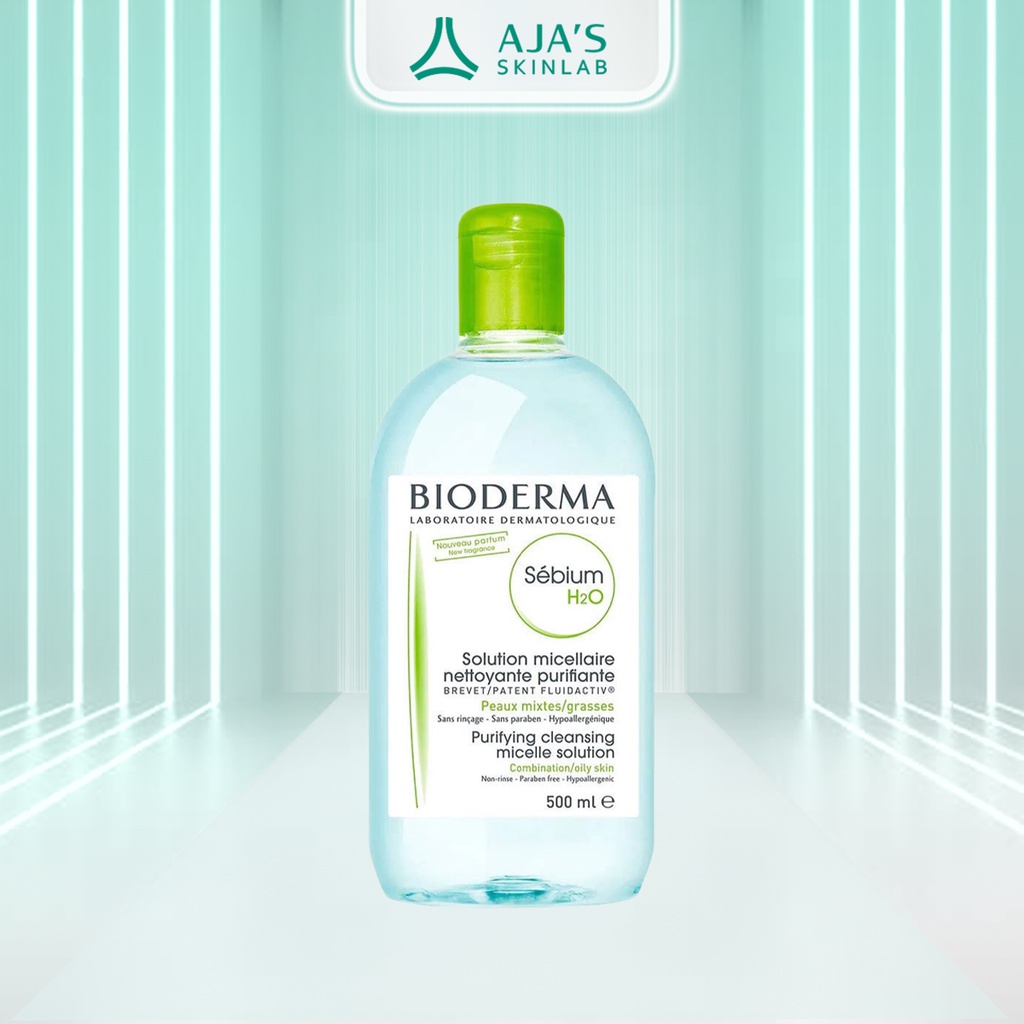 Dung dịch làm sạch và tẩy trang công nghệ Micellar dành cho da hỗn hợp, da dầu Bioderma Sebium H2O 500ml