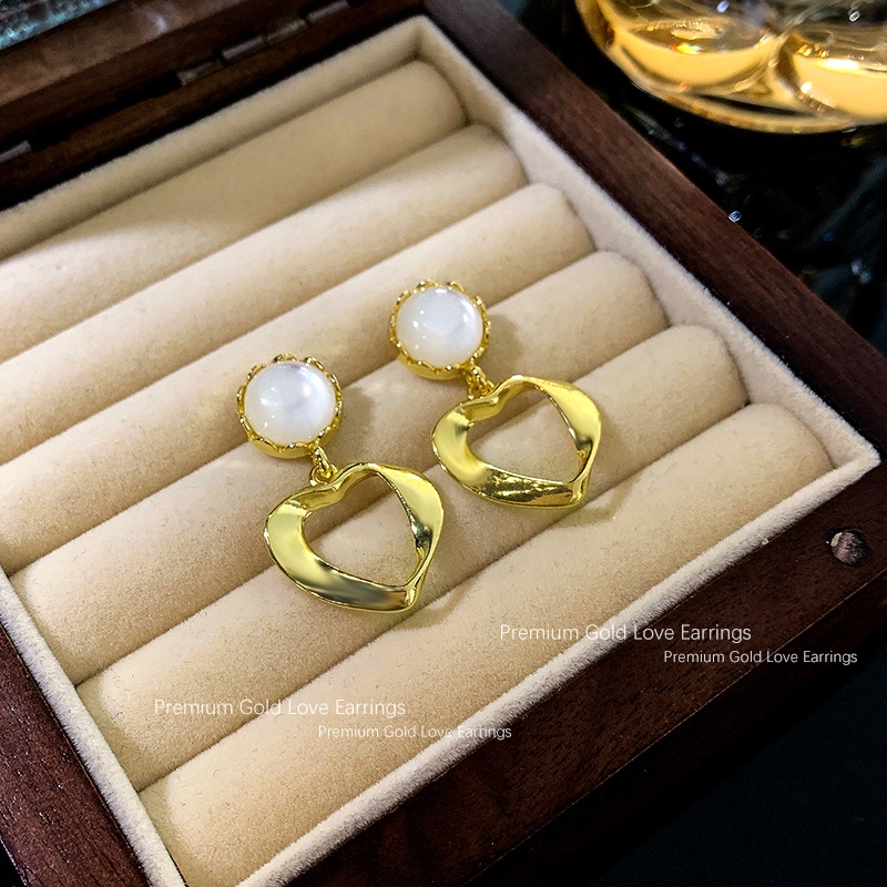 Bông Tai Hình Trái Tim Rỗng Nhẹ Thời Trang Cao Cấp 2023 Dành Cho Nữ