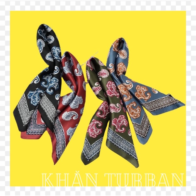 Khăn bandana lụa vuông size 60x60cm  - Khăn turban