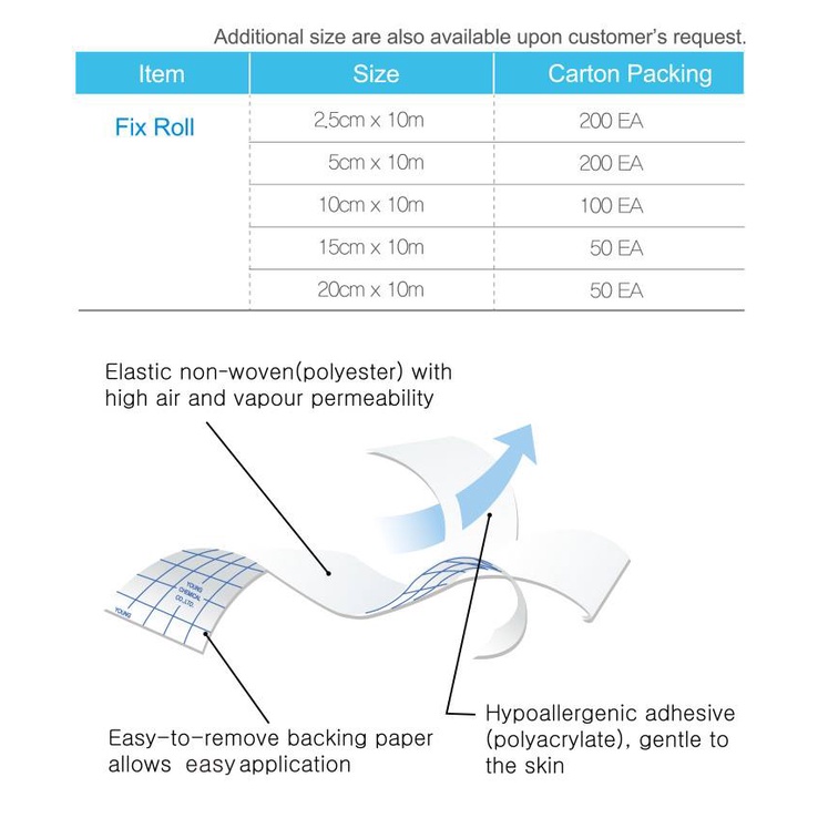 Băng keo cuộn co giãn Young Fix Roll