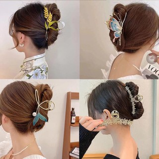 Kẹp tóc hình cá mập lớn bằng kim loại phong cách hàn quốc
