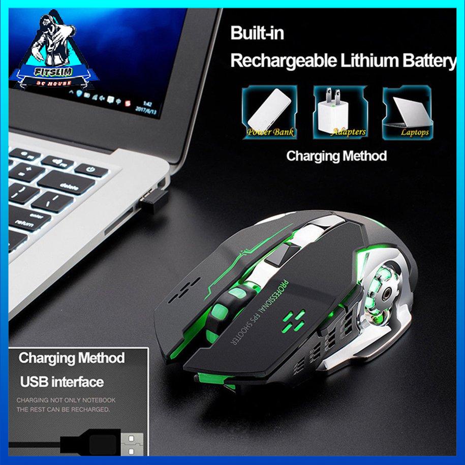 Chuột chơi game không dây X8 Silent 2400Dpi có thể sạc lại cho thủ máy tính xách tay [S/24]