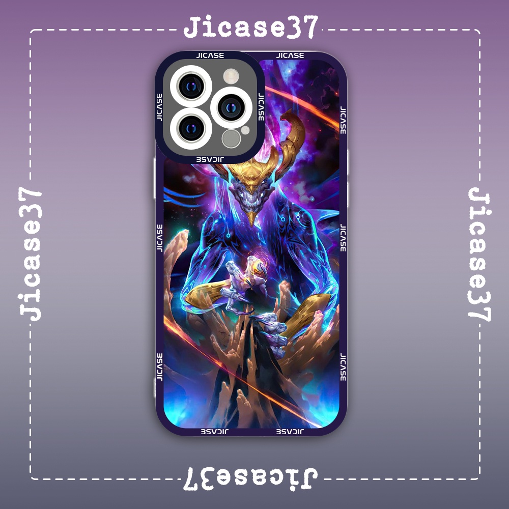 Ốp lưng iphone samsung xiaomi oppo cạnh vuông Jicase JMcase Aurelion Sol Núi Targon Liên Minh Huyền Thoại