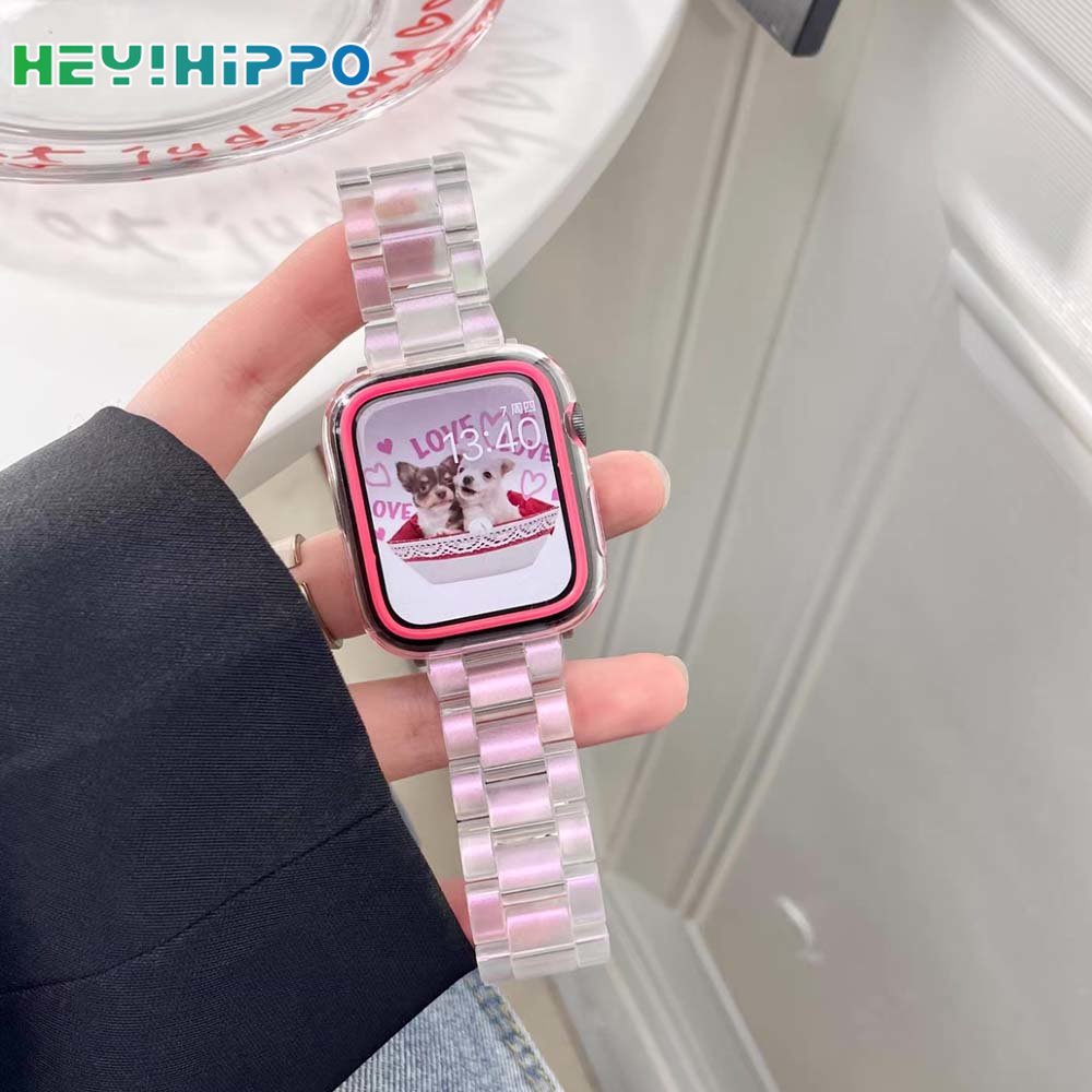 Dây Đeo Trong Suốt Nhiều Màu Sắc Cho Đồng Hồ Thông Minh series 8 / 7 / 6 / SE / 5 / 4 / 3 iwatch 45 / 44 / 42 / 41 / 40 / 38mm