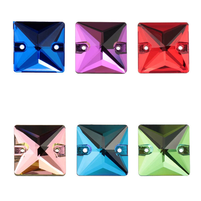 Aaaaa Phụ Kiện Đá Thủy Tinh Pha Lê Màu Sắc Chất Lượng Cao Dùng May Vá Quần Áo DIY