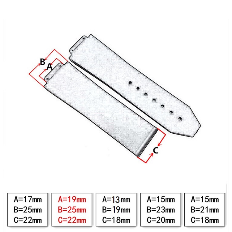 Dây đồng hồ H.U.B size 42mm