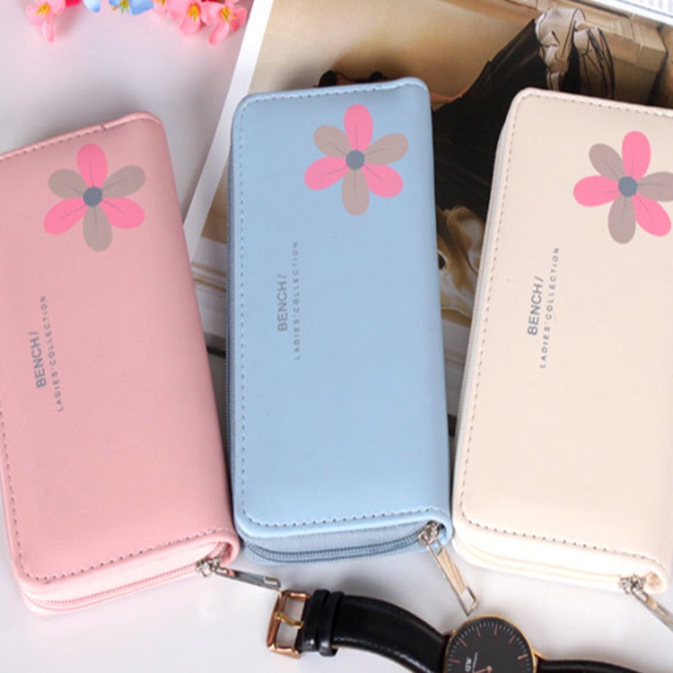 Ví Dài Vừa Có Khóa Kéo In Họa Tiết Đơn Giản Thời Trang Cho Nữ