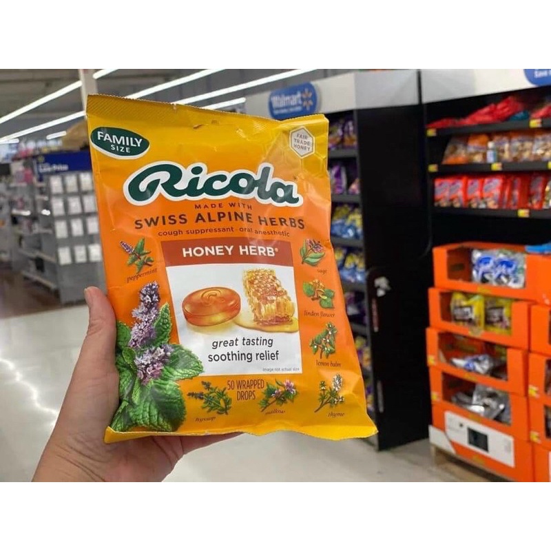 Kẹo Ngậm Ho Thảo Mộc Ricola 45viên của Mỹ