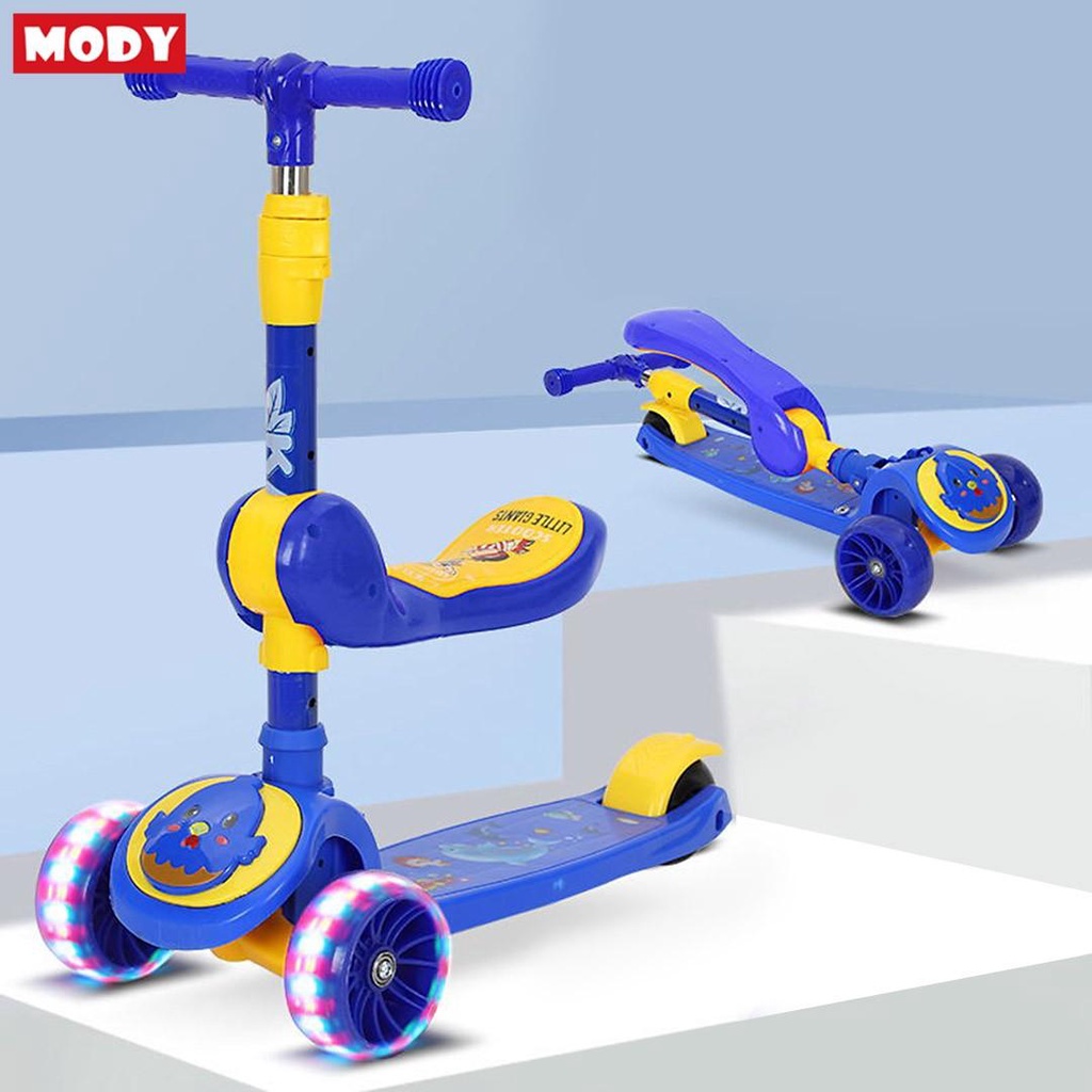 Xe scooter trẻ em cho bé 3 bánh có yên ngồi Mody M908
