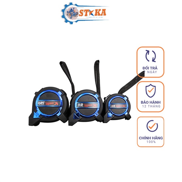 Thước rút, Thước cuộn Thép 3m – 5m – 7,5m màu xanh Hãng Kapusi Nhật Bản, Chữ In Rất Chắn Chắn