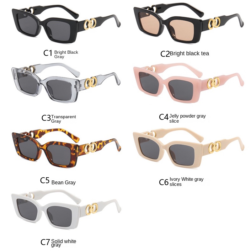 Kính Mát Gọng Vuông Nhỏ Thời Trang Hàn Quốc Cổ Điển Dành Cho Nam Nữ