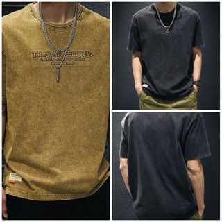 Áo Thun Cotton Ngắn Tay Cổ Tròn Dáng Rộng Thời Trang Mùa Hè Cho Nam