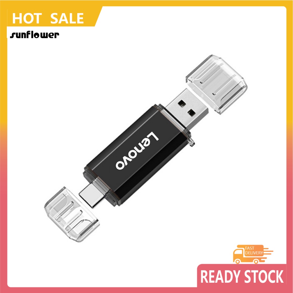 Ổ đĩa flash LENOVO USB Type-C thích hợp cho điện thoại thông minh/ máy tính