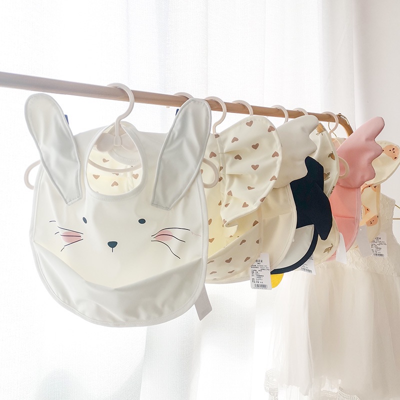 Baby Angel Wing PU Yếm Chống Thấm Nước Tròn Sliva Yếm Phụ Kiện