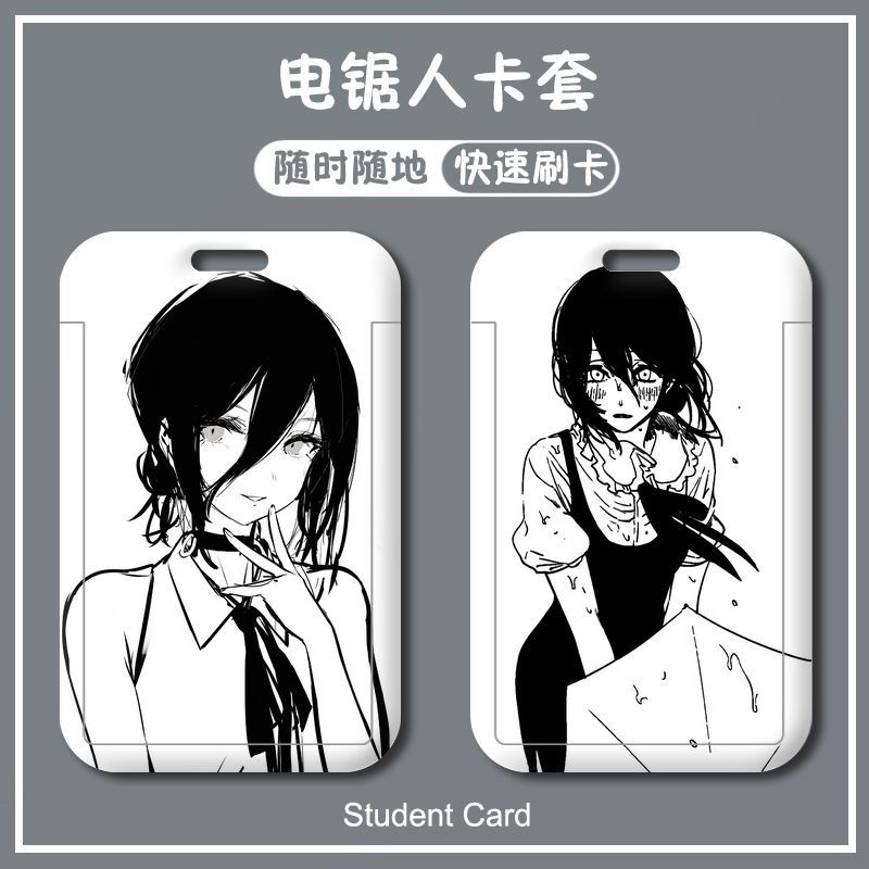 Ví Đựng Thẻ ID Họa Tiết Anime Chainsaw Man Giá Đỡ